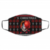 IT's Christmas Clown Pennywise Ugly Christmas Face Mask