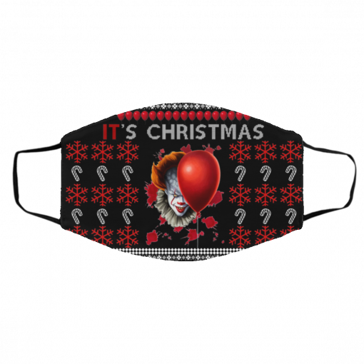 IT's Christmas Clown Pennywise Ugly Christmas Face Mask