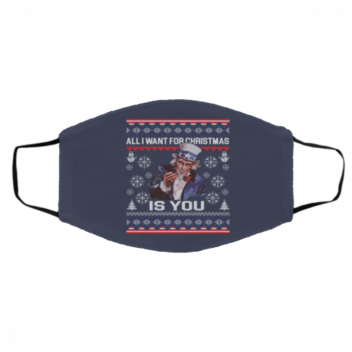 Uncle Sam All I Want for Christmas is You Ugly Christmas face mask