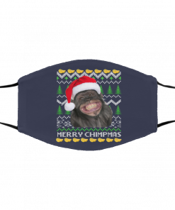 Merry Chimpmas Monkey Ugly Christmas face mask