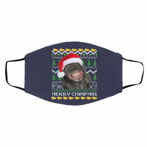 Merry Chimpmas Monkey Ugly Christmas face mask