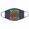 Believe In Santa Bigfoot Ugly Christmas face mask