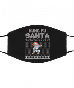 Kung Fu Santa Ugly Christmas face mask