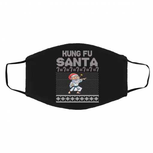 Kung Fu Santa Ugly Christmas face mask