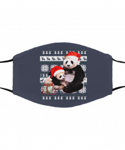 Ugly Christmas Sweater Panda Bears Ugly Christmas face mask