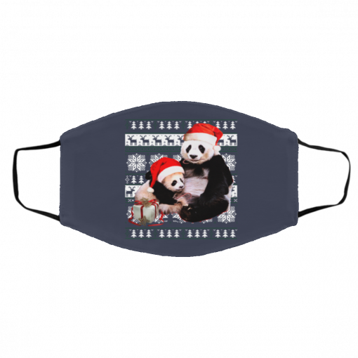 Ugly Christmas Sweater Panda Bears Ugly Christmas face mask