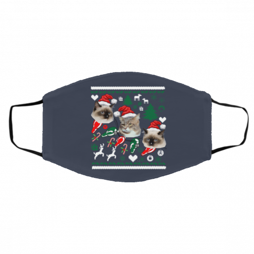 Ugly Cat Christmas Sweatshirt Ugly Christmas face mask