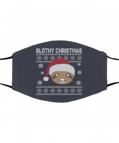 Slothy Christmas Ugly face mask