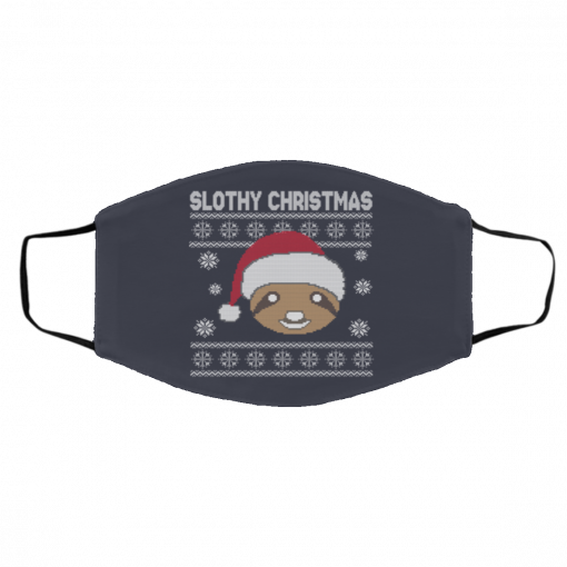 Slothy Christmas Ugly face mask