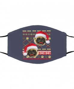 Pug Ugly Christmas face mask