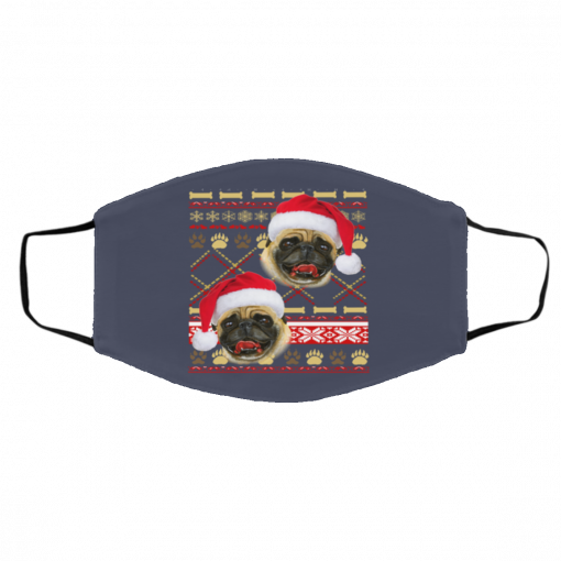 Pug Ugly Christmas face mask