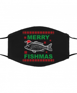 Merry Fishmas Ugly Christmas face mask