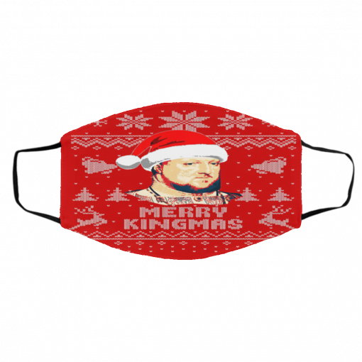 King Henry The 8th Of England Merry Kingmas Ugly Christmas face mask