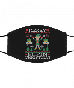 Merry Elfin Christmas Elf Ugly Christmas face mask