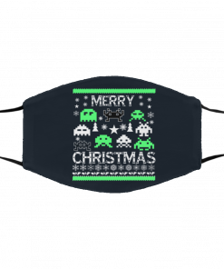 Merry Christmas Ugly Alien Ugly Christmas face mask