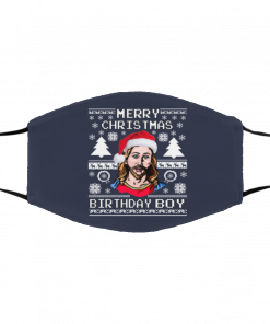 Jesus Birthday Ugly Christmas face mask