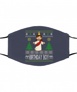 Jesus Birthday Boy Ugly Christmas face mask