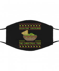 Guacin' Around The Christmas Tree Ugly Christmas face mask