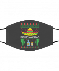 Feliz Navidad Ugly Christmas face mask