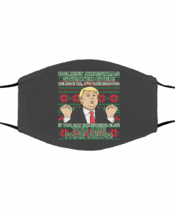 Fake News Trump Ugly Christmas face mask