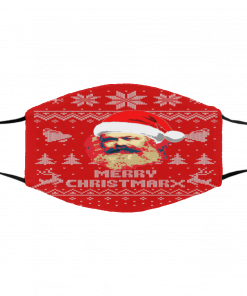 Karl Marx Merry Ugly Christmas face mask