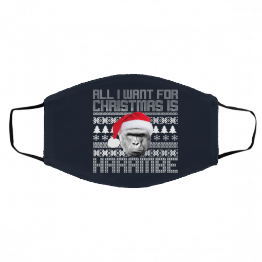 All I Want for Christmas is Harambe Ugly Christmas face maskl