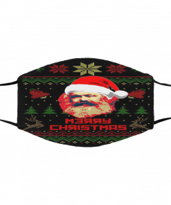 Karl Marx Merry Ugly Christmas black face mask