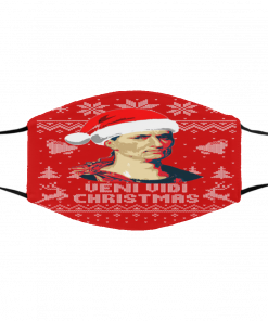 Julius Caesar Veni Vidi Ugly Christmas red face mask