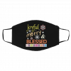 Joyful Merry Blessed Ugly Christmas Snowflakes face mask