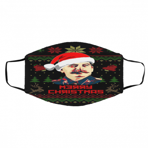 Joseph Stalin Merry Ugly Christmas face mask