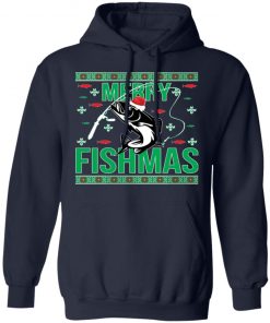 Merry Fishmas Sweatshirt Ugly Christmas Sweater