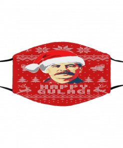 Joseph Stalin Happy Gulag Ugly Christmas face mask