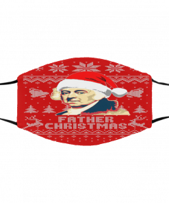 John Adams Father Ugly Christmas face mask