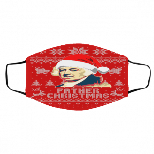 John Adams Father Ugly Christmas face mask