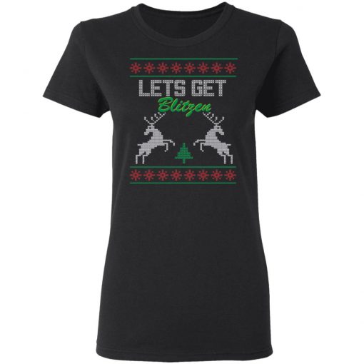 Lets Get Blitzen Ugly Christmas Sweater