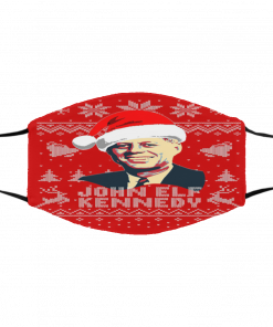 JFK John Elf Kennedy Ugly Christmas face mask