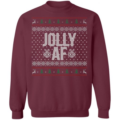 Jolly AF Ugly Christmas Sweater