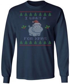 I Want A Hippopotamus For Christmas Ugly Christmas Sweater