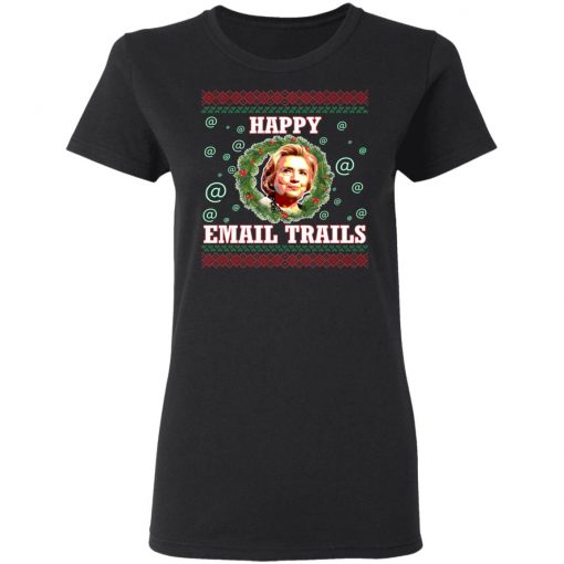 Hillary Happy Email Trails Ugly Christmas Sweater