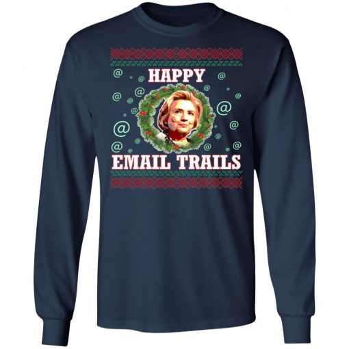 Hillary Happy Email Trails Ugly Christmas Sweater