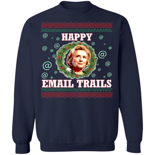 Hillary Happy Email Trails Ugly Christmas Sweater