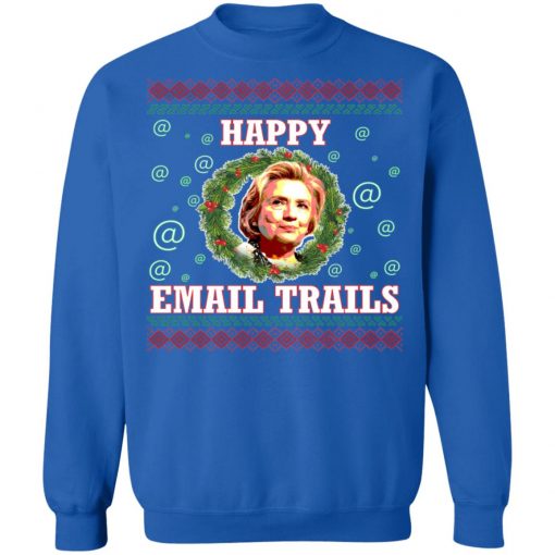 Hillary Happy Email Trails Ugly Christmas Sweater