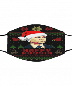 Happy Russia Vladimir Putin Ugly Christmas face mask