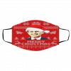 George H W Bush Merry Ugly Christmas face mask