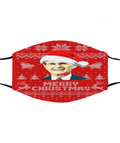 George H W Bush Merry Ugly Christmas face mask