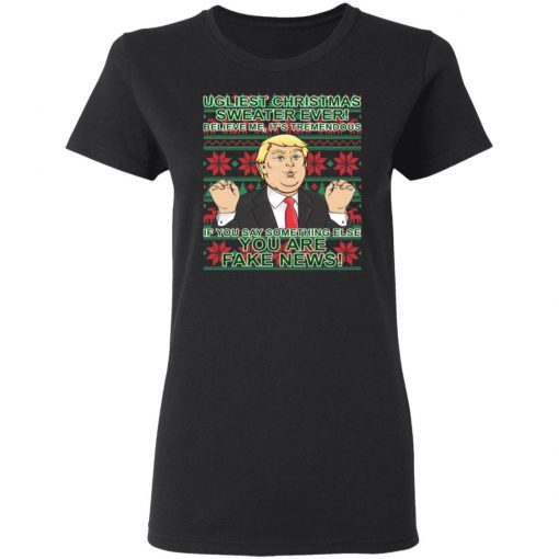 Fake News Trump Ugly Christmas Sweater