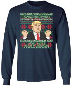 Fake News Trump Ugly Christmas Sweater