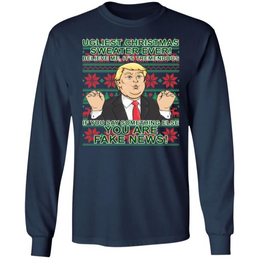 Fake News Trump Ugly Christmas Sweater