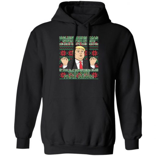 Fake News Trump Ugly Christmas Sweater