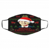 George H W Bush Merry Ugly Christmas black face mask